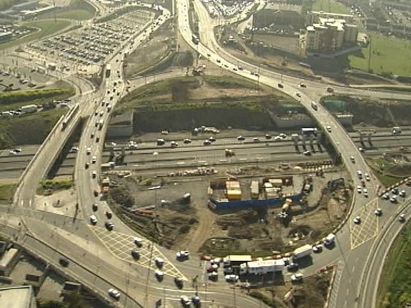Red Cow roundabout - Seen here before works began