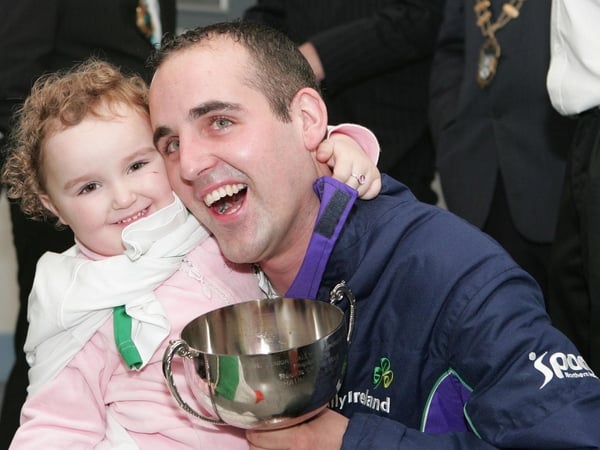 WRC Rookie of the Year Shaun Gallagher with his daughter Tina