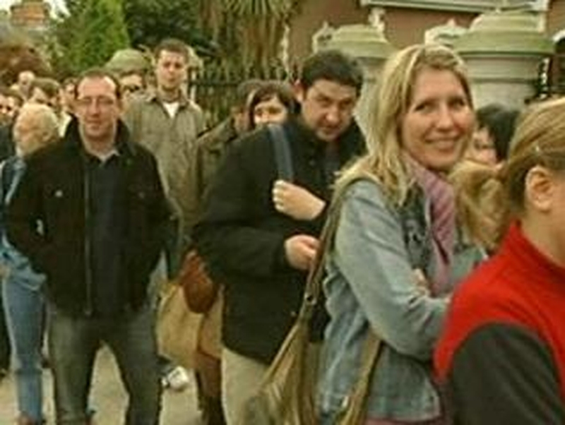 Voting - Poles queue to vote in Dublin