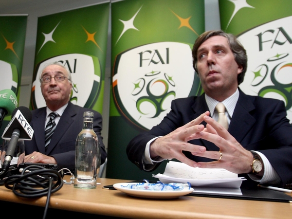 David Blood and John Delaney were on hand for the launch of a new era for the FAI at Abbotstown