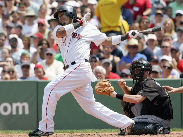 Manny Ramirez and the Red Sox within one win of World Series crown