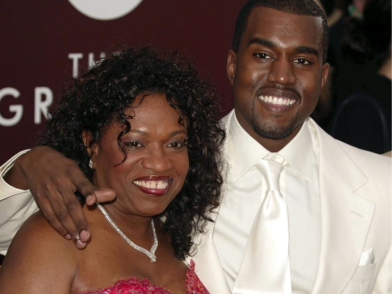 Kanye West with his mother Donda