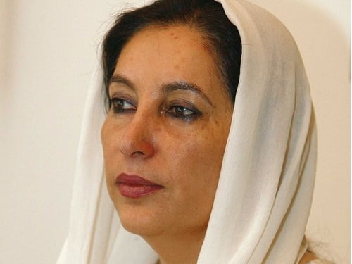 Benazir Bhutto - Killed in a gun and suicide bomb attack