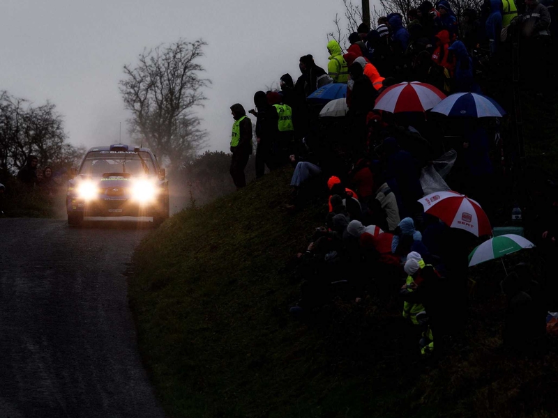 A nightime view of the action at Rally Ireland 2007