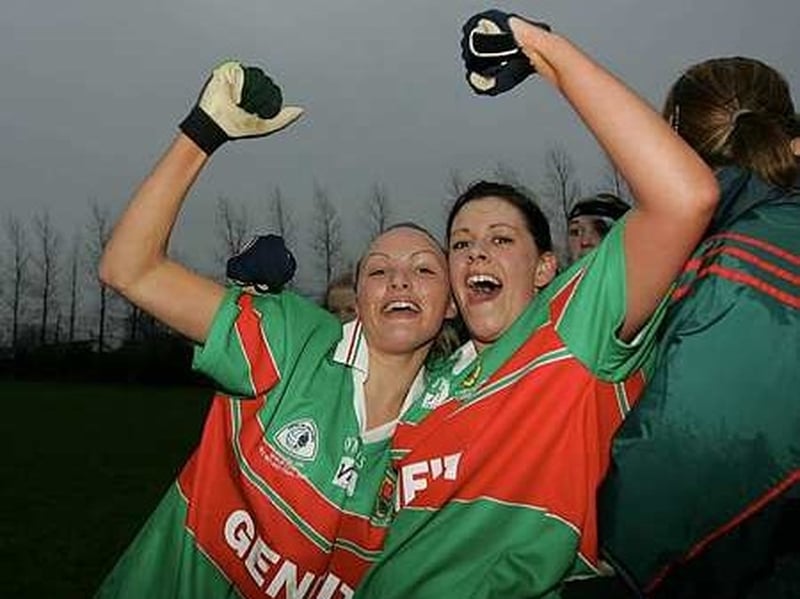 Aoife Loftus and Joan Hallinan celebrate Carnacon's victory