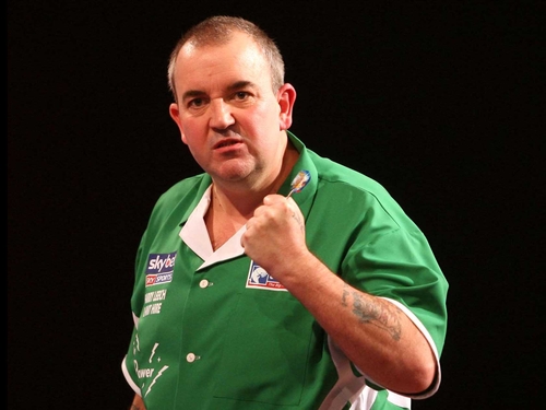 Phil Taylor completed his fourth nine-dart finish on double 12