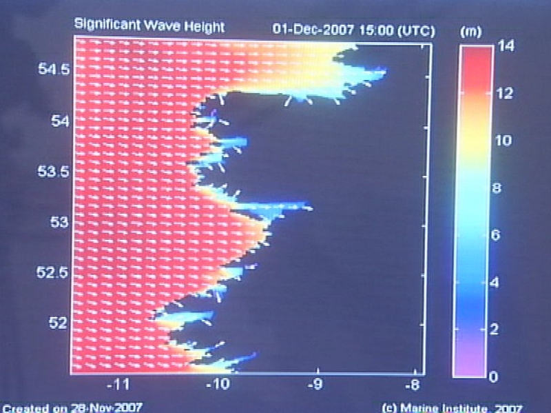 Marine Institute - Waves could reach 14m