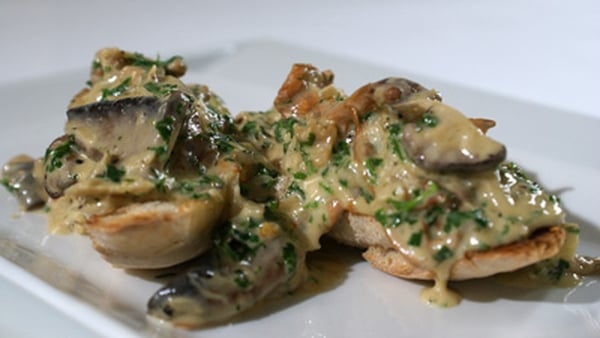 Wild Mushroom and Cashel Blue Toasties