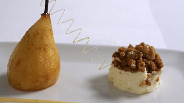 Baked Pears with Ginger Cream