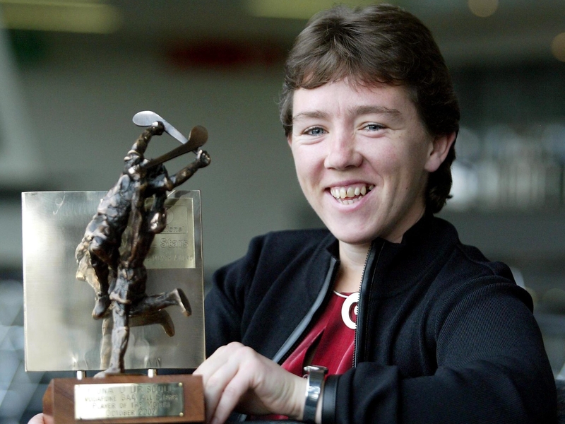 Fiona O'Driscoll, seen here collecting a player of the month award in 2002, won't be taking over from John Cronin