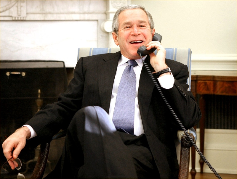 George Bush - Mr Bush gave out wrong helpline number