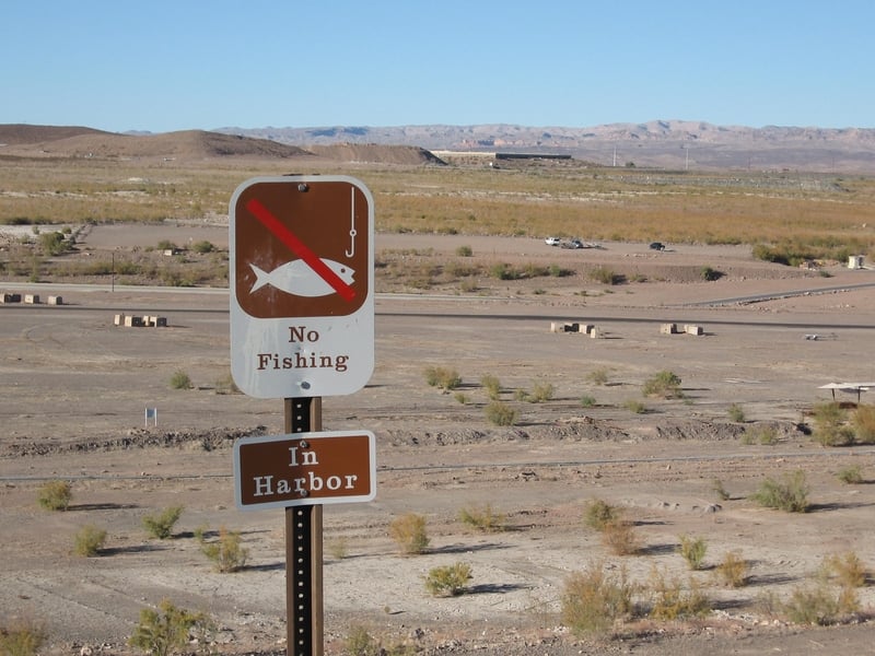 'No fishing' - The sign has become redundant over time