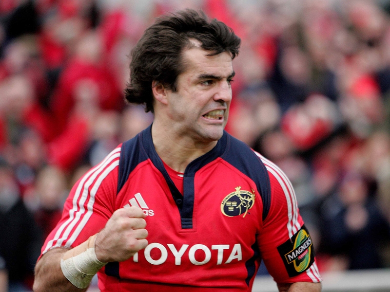 Brian Carney celebrates his match-clinching try