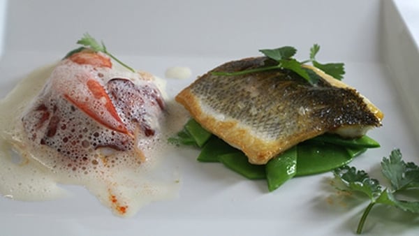 Sea Bass with Lobster Tail