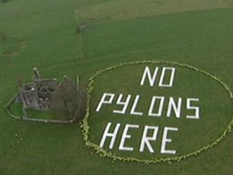 Protest - Against electricity pylons