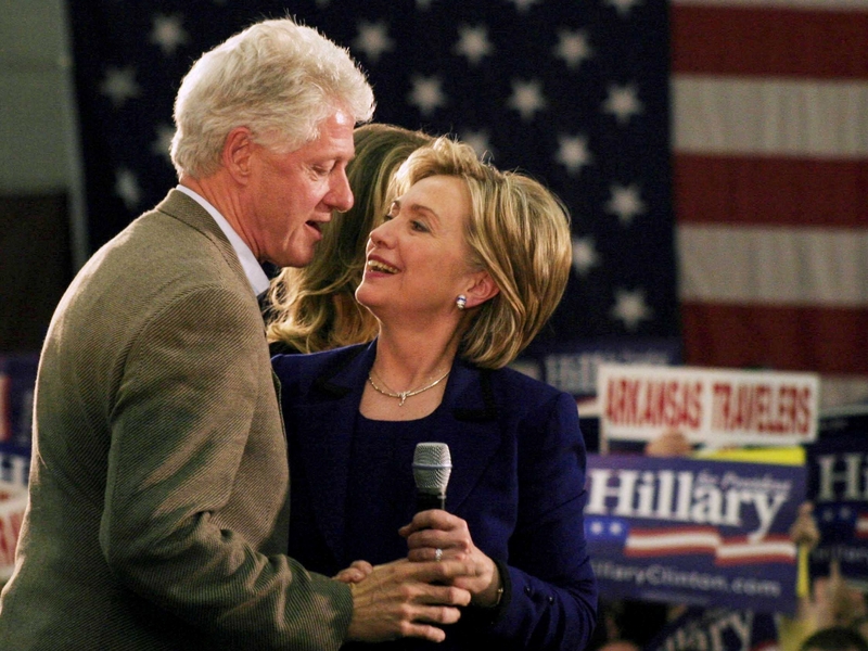 Bill &amp; Hillary Clinton - Former First Lady in first place