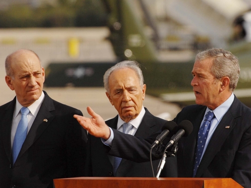 Olmert, Peres &amp; Bush - Middle East tour begins