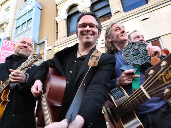 Saw Doctors - Pictured on Grafton Street yesterday