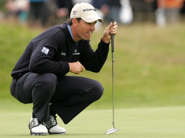 Padraig Harrington has beaten Jerry Kelly in the Sam Snead bracket of the competition