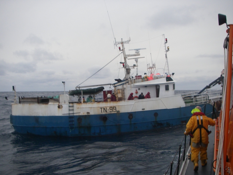 Shark Trawler - Rescued off Donegal Coast - Photo Courtesy of RNLI