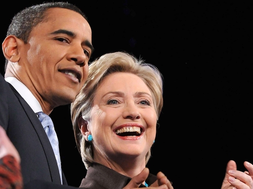 Obama &amp; Clinton - Democratic hopefuls campaign