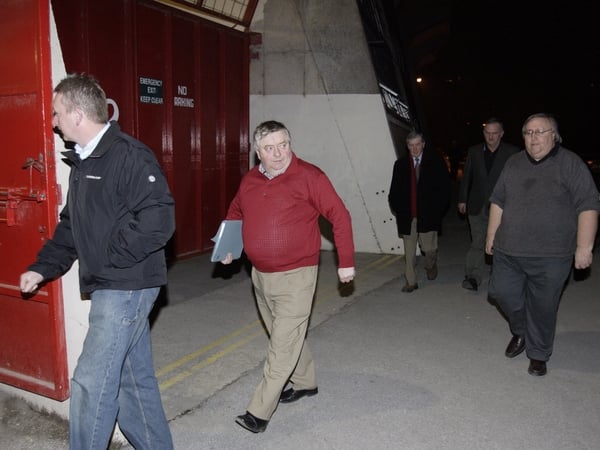 County board delegates arrive for tonight's meeting