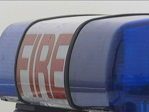 Fire and Rescue Service - Aerial appliance used to fight blaze
