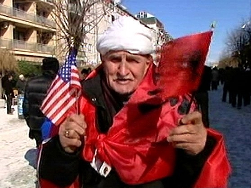 Kosovo - Celebrations after independence is declared