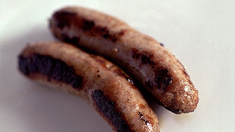 Free Range Pork Sausages with a Mixed Bean Cassoulet and Basil Pesto