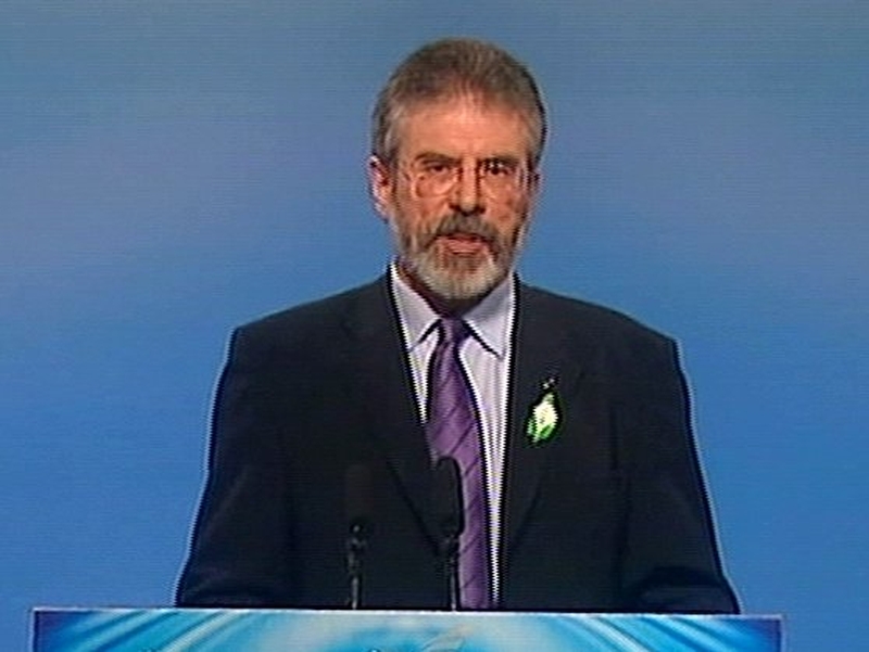 Gerry Adams - SF leader addresses Ard Fheis
