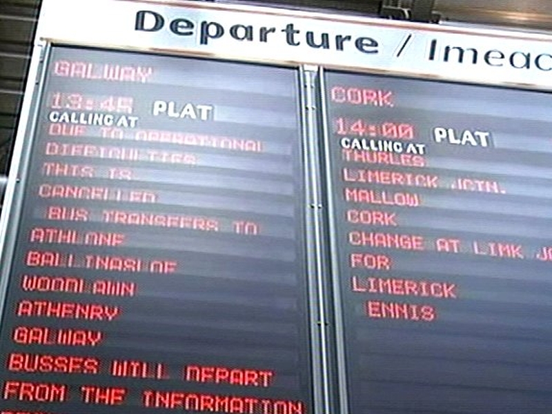 Heuston Station - Trains delayed due to dispute