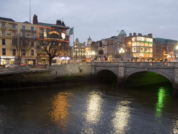 Dublin - Flood warning for Liffey