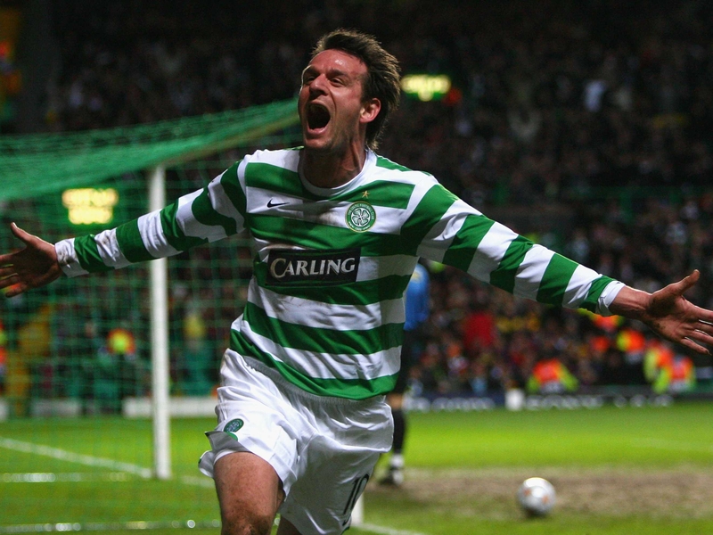 Jan Vennegoor of Hesselink's header sparked wild scenes at Celtic Park