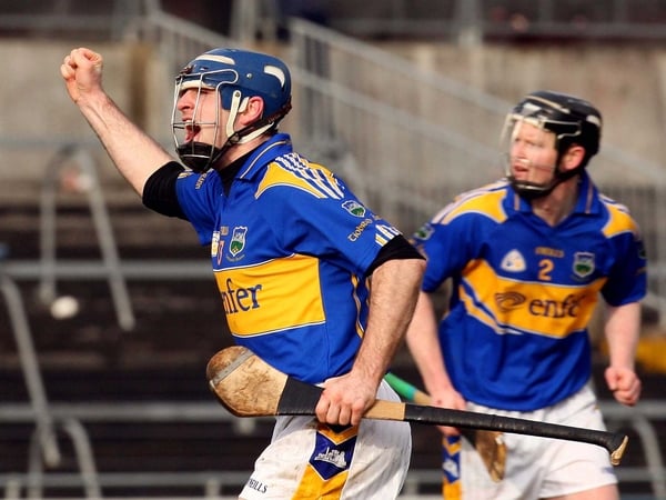 Tipp star Eoin Kelly celebrates scoring the crucial injury-time equalising point