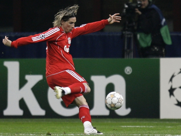 Fernando Torres scored Liverpool's second goal against Arsenal