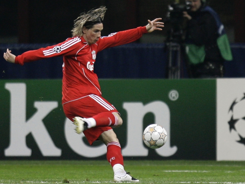 Fernando Torres scored Liverpool's second goal against Arsenal