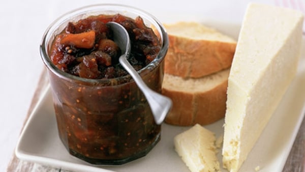 Roasted Sheep's Cheese With Apricot and Walnut Chu