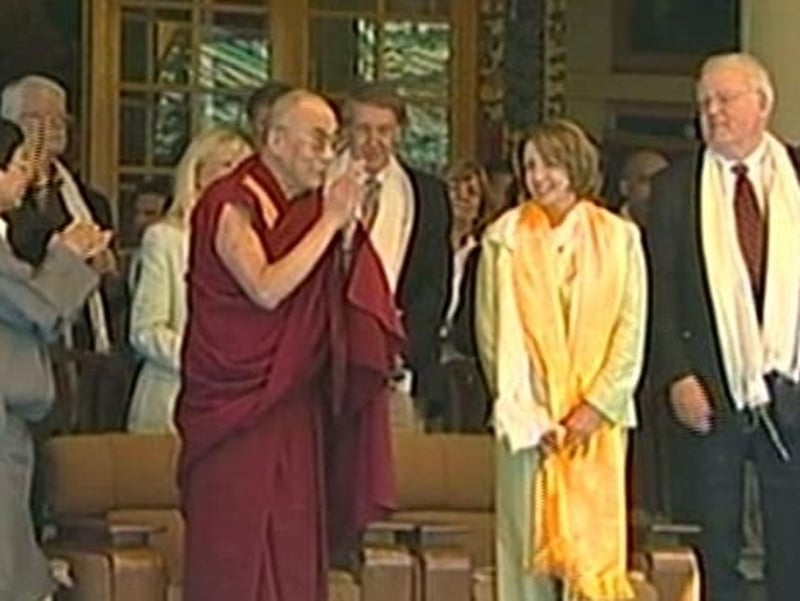 Dalai Lama &amp; Nancy Pelosi - Talks in India