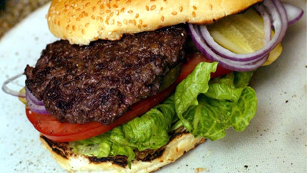 All American Hamburger with Potato Salad