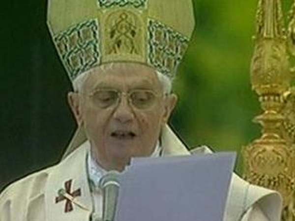 Pope Benedict XVI - Called for end to injustice, hatred and violence
