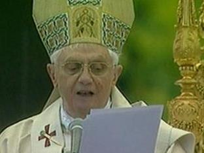 Pope Benedict XVI - Called for end to injustice, hatred and violence