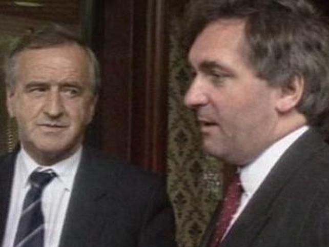 Albert Reynolds with his Finance Minister, Bertie Ahern