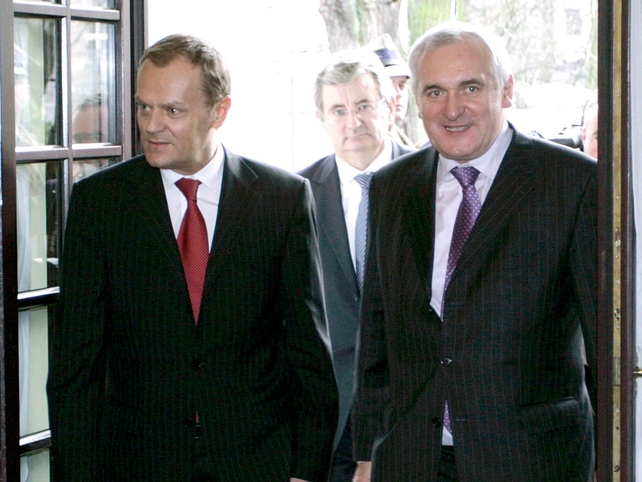 With Polish Prime Minister Donald Tusk February 2008