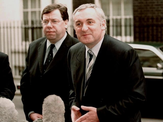 With Brian Cowen at 10 Downing Street to discuss devolution May 2000