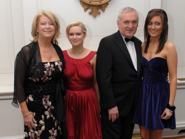 Miriam and Bertie Ahern with daughters Cecelia and Georgina Byrne November 2007