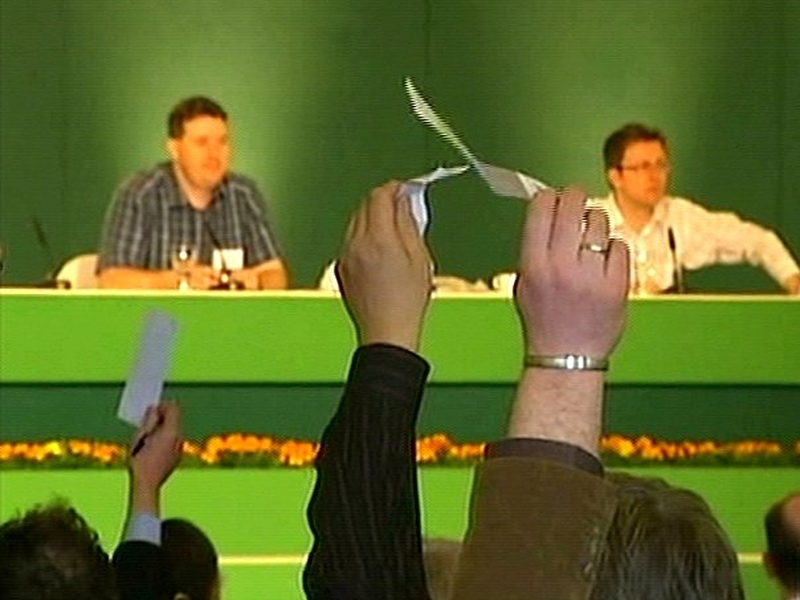 Green Party Conference - Greens reject motion censuring party