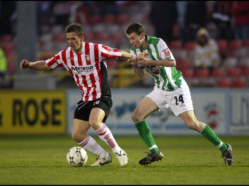 Seagulls star Ger Rowe (right) scored his first goal of the season