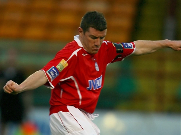 Alan Murphy recieved a red card at Morton Stadium