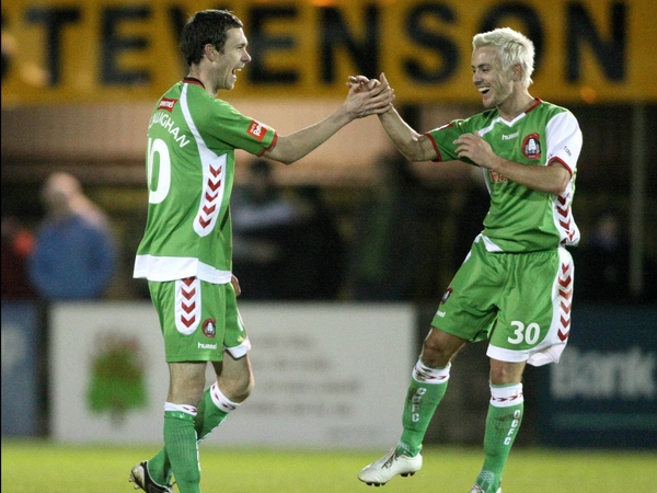Cork's George O'Callaghan and Liam Kearney both scored against Finn Harps