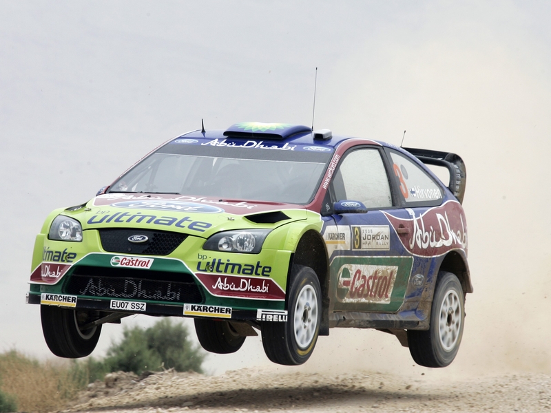 Mikko Hirvonen has a five-point lead over Sebastien Loeb in the standings